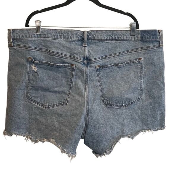 Abercrombie & Fitch- The Dad Short High Rise Frayed Hem Denim Zip Fly Size 36/22 - Picture 7 of 14